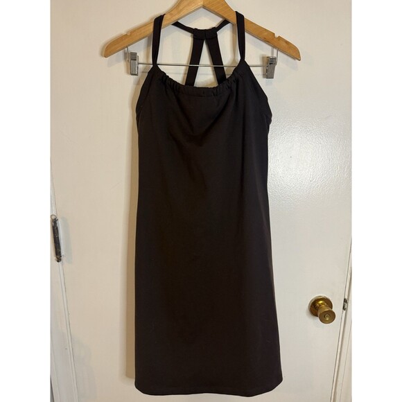 prAna Women's Small Brown Racer back Quinn Dress Built-in shelf bra Stretchy - Picture 1 of 9